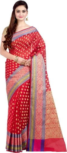 Vista 11 de Chandrakala Banarasi - Sari para mujer con blusa sin costuras (1080)