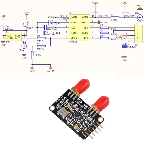 Vista 5 de Hilitand Módulo generador AD9833 DDS 0 MHz a 12,5 MHz/triángulo/potencia sinusoidal 2.3V a 5.5V