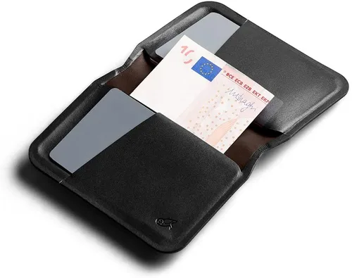 Vista 5 de Bellroy Apex - Cartera delgada de cuero plegable delgada, protección RFID), Raven