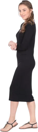 Vista 2 de Kosher Casual Vestido midi modesto hasta la rodilla con mangas 3-4 para mujer