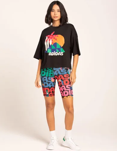 Vista 3 de adidas Camiseta estampada de 3 rayas para mujer