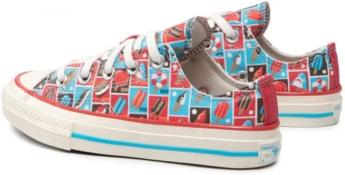 Vista 3 de Converse Youth Chuck 70 Ox Frozen Treats Soft RedBaltic BlueEgret A00519F