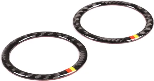 Vista 2 de YIWANG - Cubierta de ventilación de fibra de carbono para salpicadero de coche, 2 unidades, para Mercedes Benz Clase C W204 2007-2013