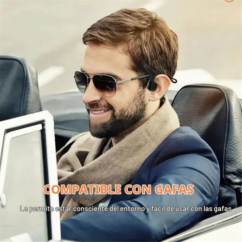 Vista 9 de Auriculares de oreja abierta de conducción de aire, auriculares con cable de 0.138 in y micrófono integrado adecuados para actividades al aire libre