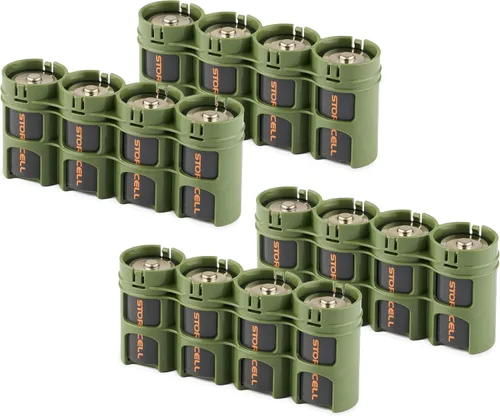 Vista 7 de Storacell by Powerpax SlimLine D Battery Caddy, Black, Holds 4 Batteries (Pack of 2)