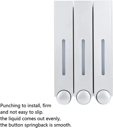 Vista 7 de Wall Mount 3 Head Shampoo Dispenser for Hotel Bathroom Soap