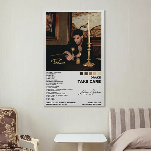 Vista 7 de Pósteres de portada de álbum Take Care para decoración estética de pared, pinturas en lienzo, decoración de pared, decoración del hogar, decoración