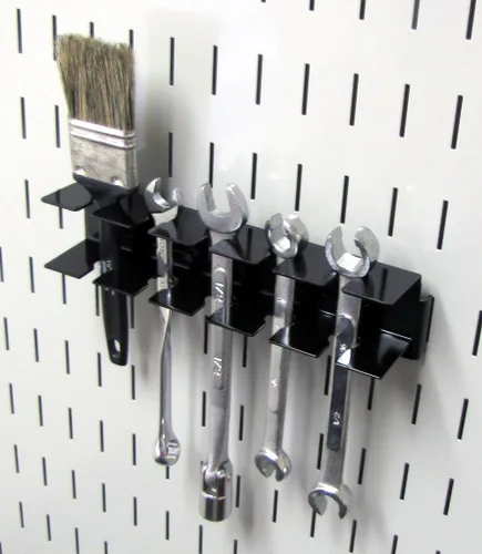 Vista 2 de Wall Control ASM-SL-008 B Soporte de herramientas ranurado para tablero de clavijas, accesorio de metal ranurado solo para Wall Control Pegboard
