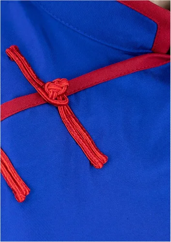 Vista 3 de DAZCOS Disfraz de cosplay de anime azul Cheongsam para adultos, talla M
