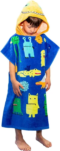 Vista 19 de BANGSAUR Toalla con capucha para niños, para el baño, la playa, toallas de algodón suave, absorbente, para piscina, con capucha, poncho para bebé