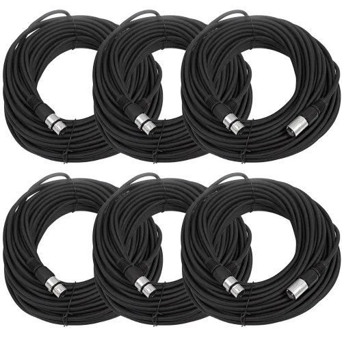 Vista 19 de SEISMIC AUDIO - SAXLX-2 - Paquete de 6 cables de conexión XLR macho a XLR hembra de 2 pies - Equilibrados - Cables de conexión de 2 pies