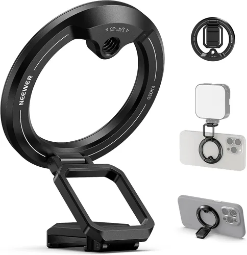 Vista 11 de NEEWER PA118 - Soporte magnético para teléfono celular, soporte magnético de doble cara compatible con MagSafe iPhone, accesorios para tablero