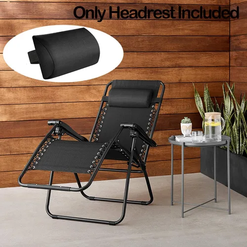 Vista 2 de Ostlttyn Almohada de Reemplazo para Silla de Gravedad Cero, Negra, 14.3x6.7x2.3 pulgadas, Relleno de Espuma, Estilo Moderno, Soporte para la Cabeza