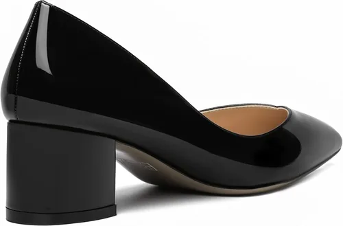 Vista 5 de AMBELIGHT Zapatos de tacón bajo grueso para mujer, con puntera puntiaguda, de 2 pulgadas