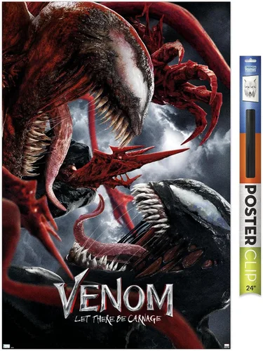 Vista 16 de Trends International Marvel Venom: Let There be Carnage - Póster de pared de batalla de una hoja, 14.725 x 22.375 pulgadas, versión enmarcada