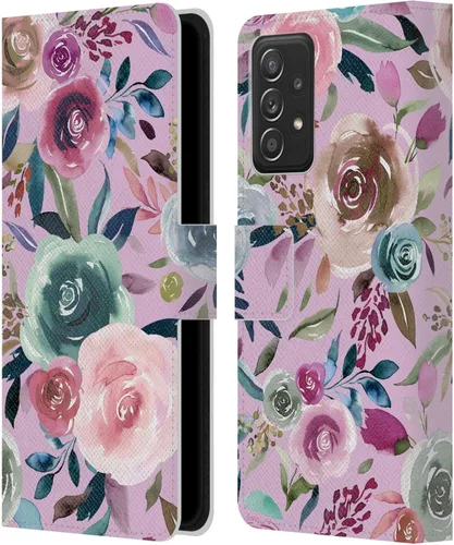 Vista 46 de Head Case Designs Officially Licensed Ninola Abstract Poppies Lilac Floral Leather Wallet Case Compatible with Samsung Galaxy A07 4G