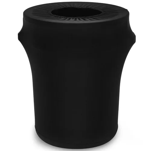 Vista 15 de Tanlade Cubierta elástica para cubo de basura de 32 galones, contenedor de residuos de spandex para exteriores, negro, 1 unidad