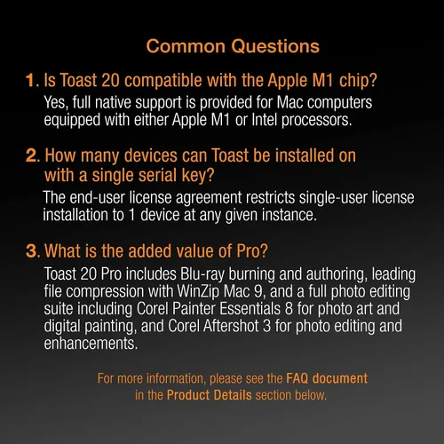Vista 9 de Roxio Toast 20 Pro CD, DVD & Blu-ray Burner for Mac Digital Media Management & Creativity Software Suite [Mac Disc]