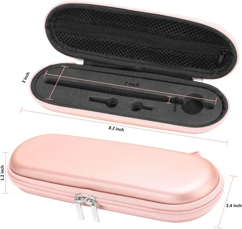 Vista 7 de TITACUTE Funda de transporte para Apple Pencil Funda de transporte de espuma dura con cremallera a prueba de golpes Funda protectora para Apple Oro