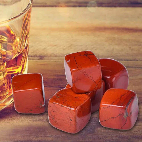 Vista 10 de Piedras de whisky de amatista, cubos de hielo de cristal para bebidas, rocas de whisky, cubos de vino de 0.7 a 0.8 pulgadas, regalos para mujeres