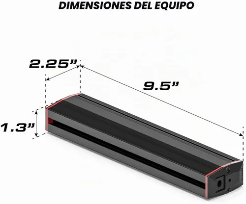 Vista 4 de Feniex Q-200 - Barra de luz 3 modos programables 5 colores en uno (rojo-azul-ámbar-blanco-verde), 54 LED, LED súper brillante de 3 W, clase SAE 1