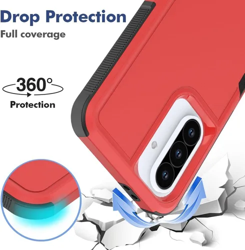 Vista 52 de Jeylly Compatible con Samsung Galaxy A22 5G Funda, Funda Samsung A22 5G con 2pcs protectores de pantalla de vidrio templado