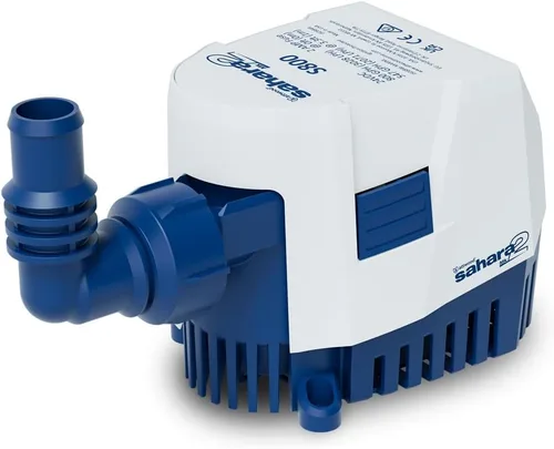 Vista 8 de Attwood 5505-7 Sahara MK2 S500 (12V), Bomba de Achique Automática, 500 GPH, con Accesorios (Codo y Recto), Reemplazo Directo para Attwood 4505-7