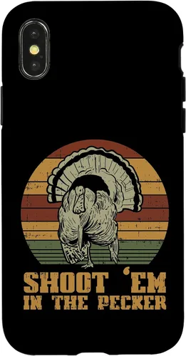 Vista 5 de Shoot Em in The Pecker Turkey Vintage Hunting Hunter Gift Case for iPhone 17