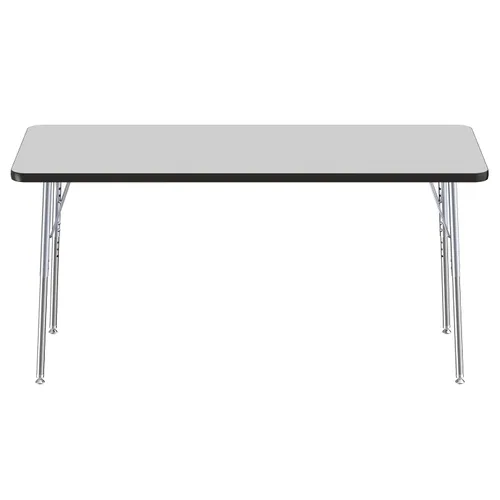 Vista 109 de FDP - Mesa rectangular para actividades escolares y de oficina (24 x 36 pulgadas), patas estándar con deslizadores giratorios, altura ajustable