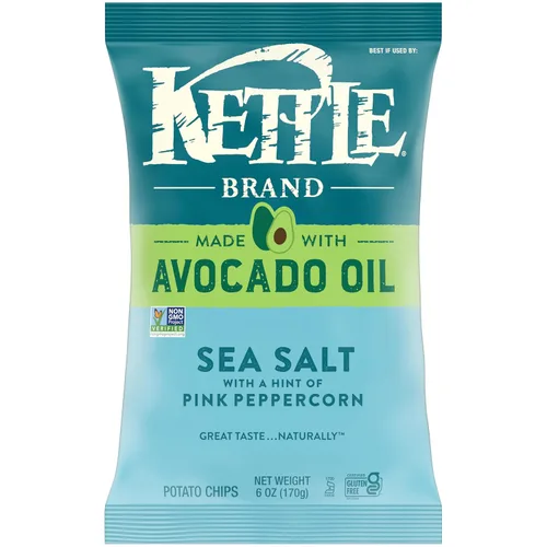 Vista 9 de Kettle Brand Fabricado con chips de vinagre de sidra de manzana y aceite de aguacate, bolsa de 6 onzas
