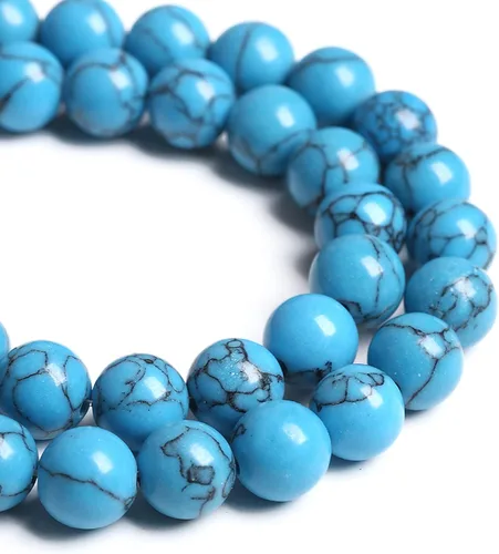 Vista 39 de 4MM 86 piezas Cuentas sueltas de piedra natural de amazonita calcedonia para hacer joyería DIY Pulsera Collar 1 hebra