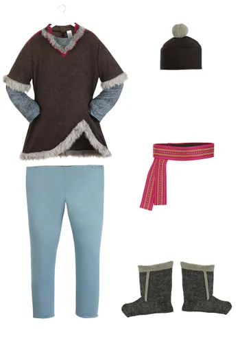 Vista 6 de Disfraz de adulto Deluxe de Kristoff de Frozen talla extra Multicolor