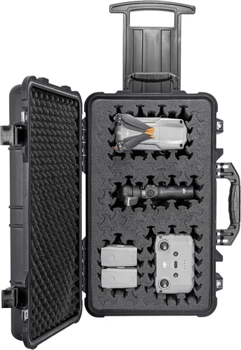 Vista 3 de Eylar Estuche rígido de 22 pulgadas con rodillo de mano con espuma Ragar XP Crosslink reconfigurable y reutilizable, impermeable, a prueba de golpes