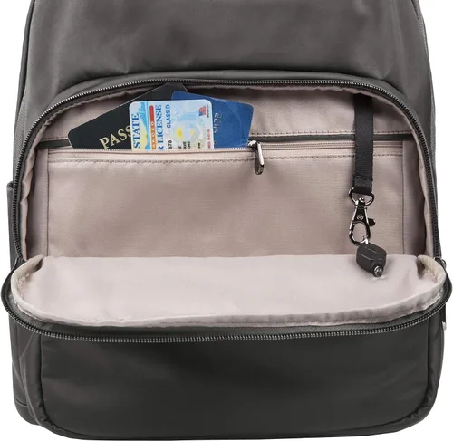 Vista 4 de Travelon Essentials - Mochila pequeña antirrobo Gris perla 43410-520