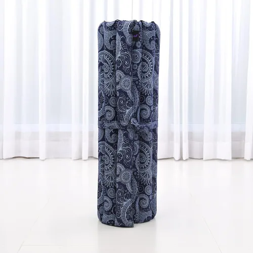 Vista 3 de Leewadee Zabuton - Cojín de asiento cuadrado para ejercicios de meditación, tapete de yoga ligero relleno de Kapok CBT1 - Azul