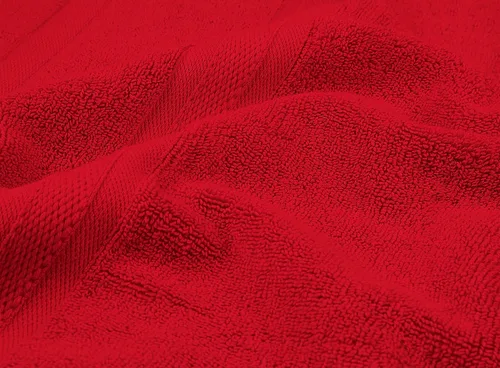 Vista 2 de Towel and Linen - Juego de toallas Mart color borgoña, 2 toallas de baño, 2 toallas de mano y 4 paños de 2 capas de baja torsión de 600 GSM, hilado