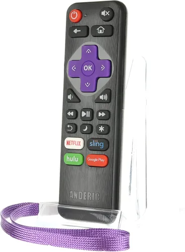Vista 2 de Anderic RR-NS-17 para Insignia Roku Enhanced TVs Control remoto - SIN necesidad de programación - Funciona con Insignia NS-RCRUDUS-17, NS-RCRUS-17