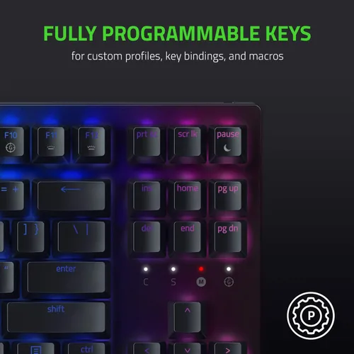 Vista 5 de Razer BlackWidow V3 Tenkeyless - Teclado mecánico para juegos Teclas mecánicas Razer - Iluminación RGB Chroma - Factor de forma compacto