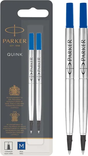Vista 9 de Recambio de tinta para bolígrafo de punta rodante Parker Quink, mediano, negro