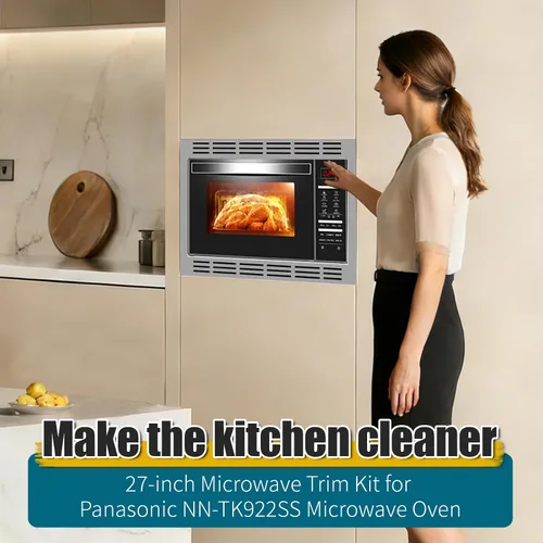 Vista 6 de NN-TK922SS - Kit de molduras de 27 pulgadas para usar con hornos microondas Panasonic, para horno microondas de 2.2 pies cúbicos, kit de molduras