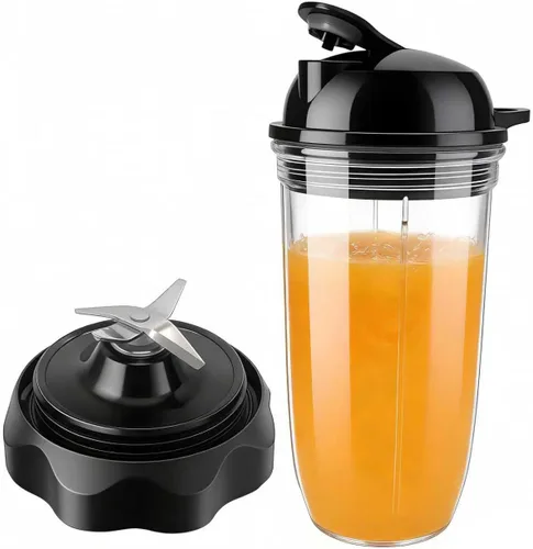 Vista 12 de Cuchilla extractora de giro fácil con taza y tapa de 18 onzas para NutriBullet Blender Combo (NBF10500/NBF70500/ZNBF30400Z/ZNBF30500Z/NBF50400)
