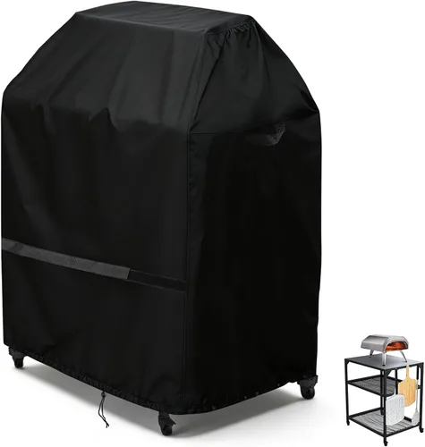 Vista 11 de Ooni - Funda para carrito de exterior para mesa modular grande, impermeable, para parrilla de cocina, cubierta de soporte para horno de pizza