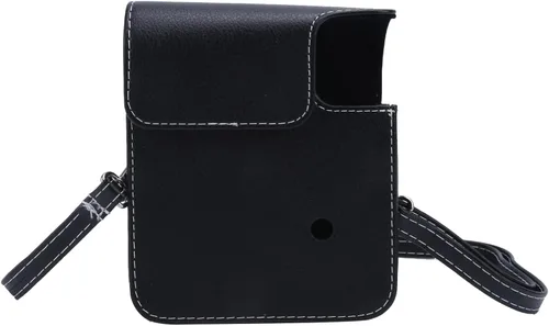 Vista 8 de i - Funda de piel sintética para cámara Instax Mini 40, funda protectora delgada para cámara digital con correa de hombro ajustable, Negro -, Fine
