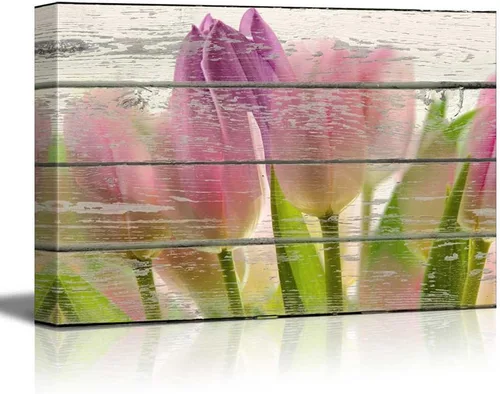 Vista 29 de wall26 - Obra de arte con estampado de madera de ciervo en bosque de abedules - Lienzo rústico para pared, arte para el hogar - 16 x 24 pulgadas