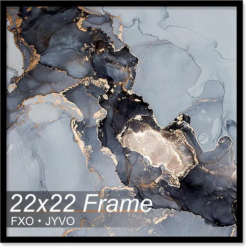 Vista 95 de Fxojyvo Marco de 4 x 4 pulgadas, marco negro para póster cuadrado de 4 x 4, peso ligero y altamente transparente, marco de 4 x 4 para pared, 1