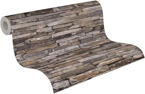 Vista 2 de A.S. Creation 9142-17 Papel pintado natural de madera y piedra