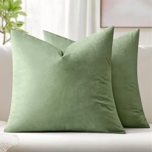 Vista 54 de MIULEE Paquete de 2 fundas de almohada de terciopelo decorativas rectangulares lumbares, fundas de cojín suaves sólidas para sofá, sofá, dormitorio