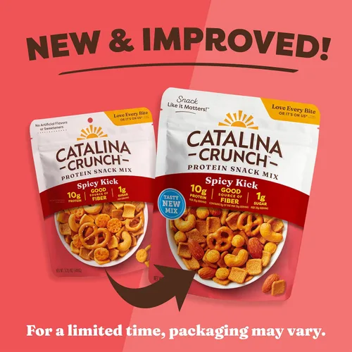 Vista 5 de Catalina Crunch Mezcla de Snacks con Proteína y Cheese Crisps - 10g de Proteína, 1g de Azúcar por Porción - Buena Fuente de Fibra, Keto, Sin Gluten