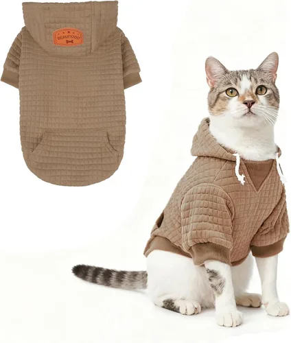 Vista 50 de BEAUTYZOO - Sudadera con capucha para perros con agujero para correa y bolsillo, suéteres para perros pequeños, medianos y grandes, niños y niñas