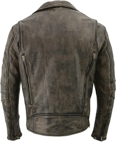 Vista 3 de Milwaukee - Chaqueta de moto ventilada para hombre, actualizada (Negro/Beige)